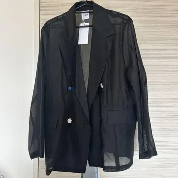 MEER. 시스루 더블 브레스트 자켓