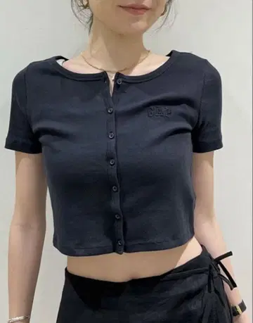 GAP 크롭 티셔츠 M 화이트 블랙 일괄