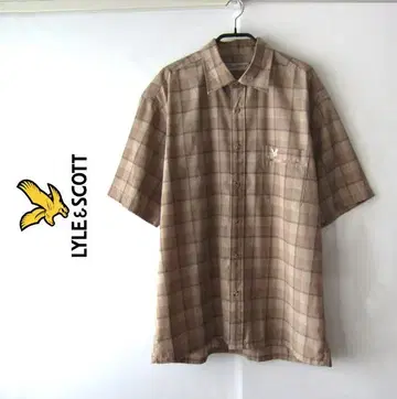 새상품급 LYLE&SCOTT / 라일 앤 스캇 체크 무늬 반팔 셔츠 L