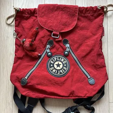 Kipling 키플링 럭색 레드 빈티지