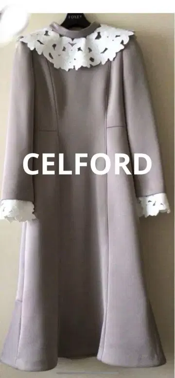 CELFORD 셀포드 36 머메이드 원피스 포멀 카라 부착