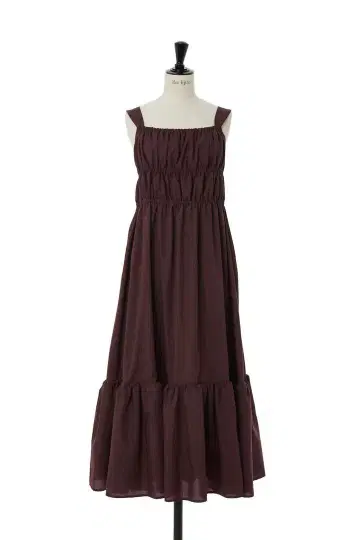 Double Bow Summer Long Dress plum S 사이즈