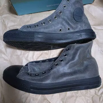 Converse 그레이 하이컷 스니커즈 가죽