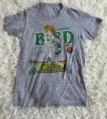 LARRY BIRD 헤더 프린트 티셔츠 NBA 셀틱스 USA 제작