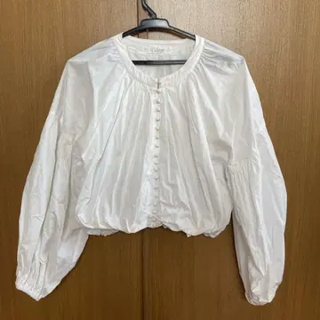 vicente 화이트 벌룬 셔츠