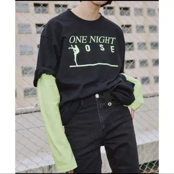 pameo pose 로고 티셔츠 블랙 티셔츠