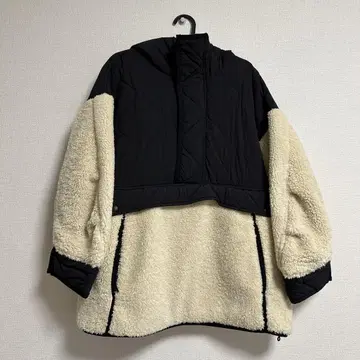 moussy 플리스 재킷 보아 재킷 블랙 크림 아우터