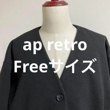 ap retro 오버 사이즈 블랙 V넥 자켓 F 상의