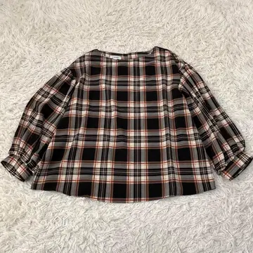 NARA 나라 까미체 체크 블라우스