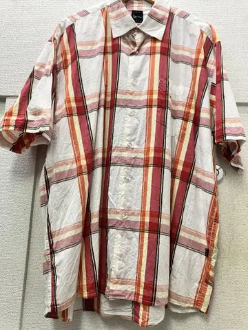KANI GOLD 체크 무늬 반팔 셔츠 2XL