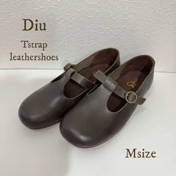 Diu T 스트랩 가죽 신발 M 천연 가죽 가죽 신발