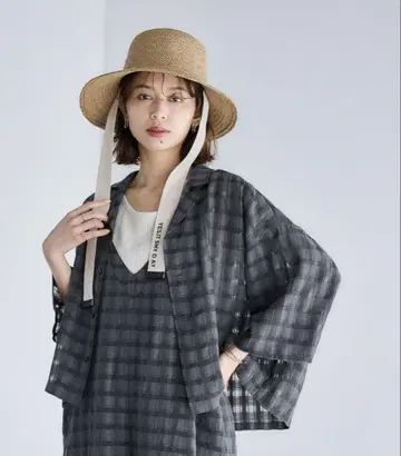미사용에 가까운 스튜디오 클립 모듬 체크 오픈 카라 셔츠