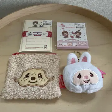 몬치치 페이스 봉제 인형 파우치 키티 콜라보 메모장