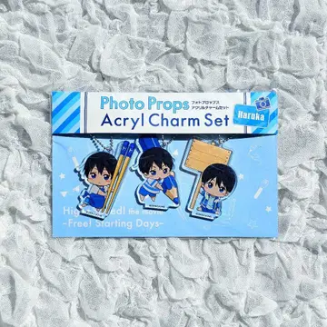 Free! 하이 스피드! 나나세 하루카 포토 프롭스 아크릴 참 세트