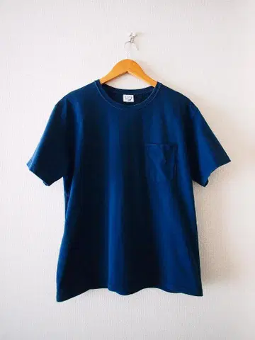 희귀! orSlow 일본제 인디고 포켓 티셔츠 M / 베이커 데님