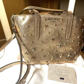 주말 가격 인하 JIMMY CHOO 스타 스터드 백 미니 토트 숄더 포함