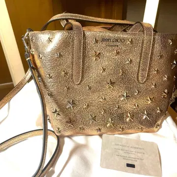 주말 가격 인하 JIMMY CHOO 스타 스터드 백 미니 토트 숄더 포함