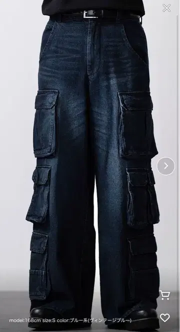 CLEL 3D Many Pocket 데님 카고 팬츠