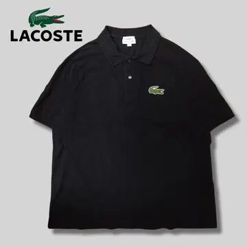 LACOSTE 라코스테 피케 셔츠 블랙 자수 루즈핏