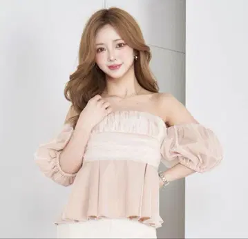 얇은 명주 도킹 오프 숄더 블라우스