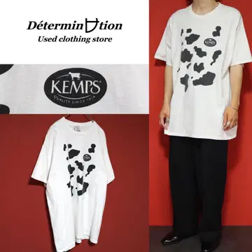 KEMPS - PORT & COMPANY 기업 로고 소 패턴 티셔츠