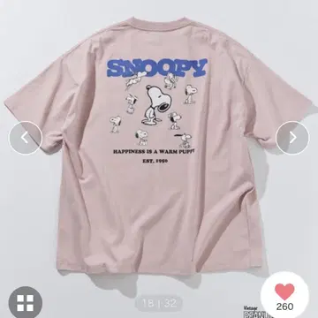 FREAK'S STORE 한정판 발매 피넛 별주 백 프린트 티셔츠 스누피