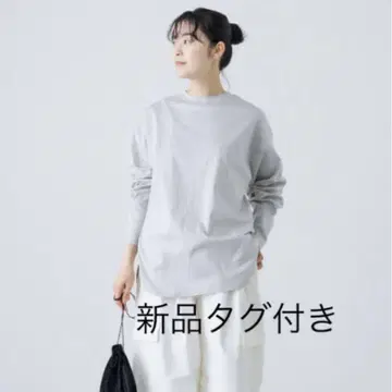 택 포함 새상품 카구레 코튼 크루넥 티셔츠 25SS 라이트 그레이