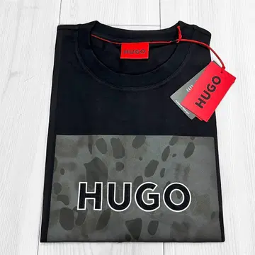 새상품 미착용 HUGO 로고 티셔츠 블랙 L 사이즈