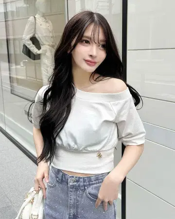rady 원숄더 상의 M 사이즈 화이트