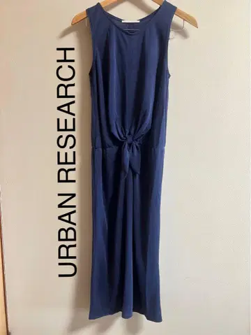 URBAN RESEARCH 슬리브리스 롱 원피스 네이비