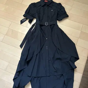 dazzlin polo 네이비 벨트 셔츠 원피스