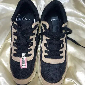 ZARA 블랙/베이지 스니커즈 24.5 클리닝 완료