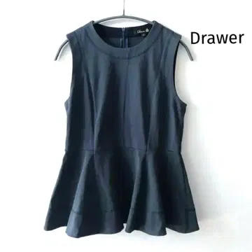새상품급 Drawer 드로어 슬리브리스 플럼 코튼 티셔츠
