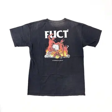 레어 FUCT 로고 팩트 언브레이커블 데빌 페이드 티셔츠 M