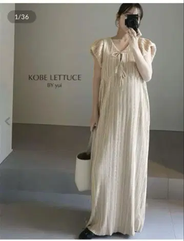 [미사용 새상품] KOBE LETTUCE yui 콜라보 원피스 베이지