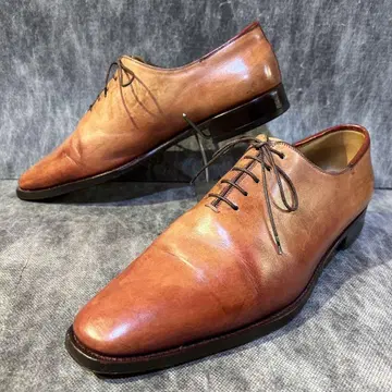 SANTONI 홀 컷 가죽 신발 가죽 슈즈 101/2 플레인토