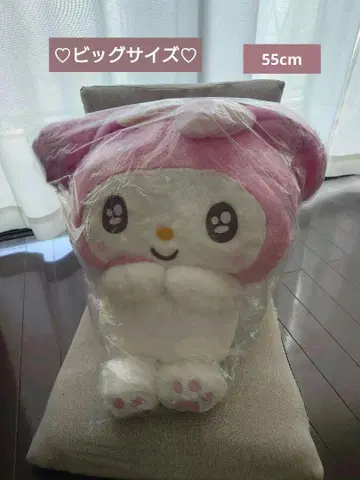 산리오 캐릭터즈 슈퍼 라지 봉제 인형 마이멜로디 큐룽 페이스