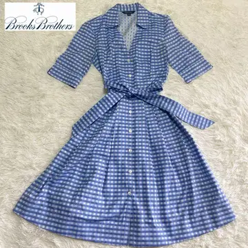 최종 가격 BROOKS BROTHERS 원피스 셔츠 체크 벨트