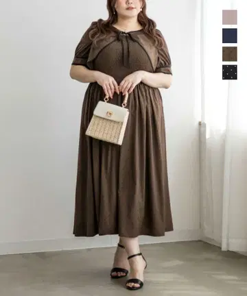 미사용 CLETTE 오리지널 볼레로 도킹풍 셔링 원피스 4L