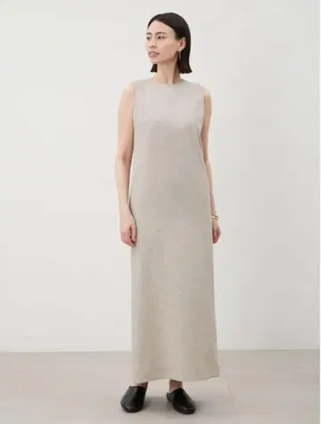 Mila Owen 린넨 라이크 아메슬리 I 라인 맥시 원피스