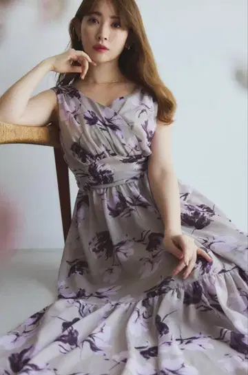 herlipto Anemone Cache-Coeur Long Dress