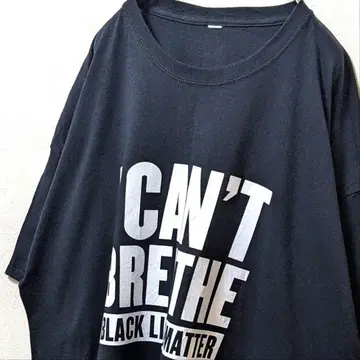 아이 캔트 브리즈 블랙 라이브즈 마스터 티셔츠 블랙 2XL 구제 의류