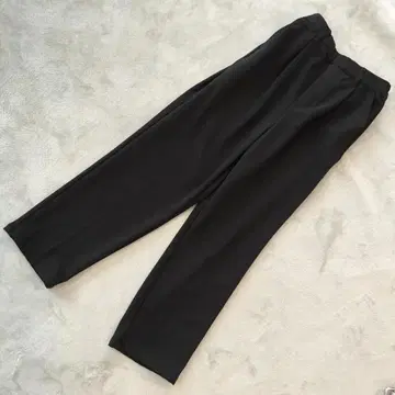 Samansa Mos2 블루 스트레이트 팬츠 센터 프레스 블랙 S
