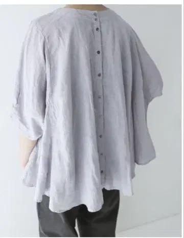 nest Robe 린넨 서클 플레어 블라우스