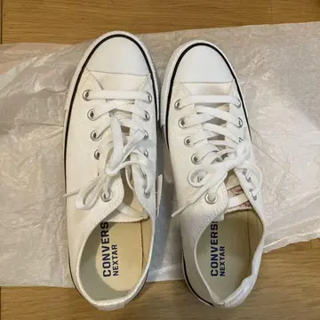 미사용 새상품 CONVERSE 올스타 화이트 24.5cm 흰색 컨버스
