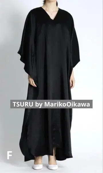 TSURU by Mariko Oikawa 오버 사이즈 새틴 드레스