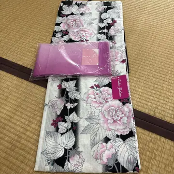 여성용 꽃무늬 유카타 세트