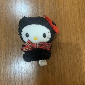 헬로키티 봉제 인형 블랙 리본 포함