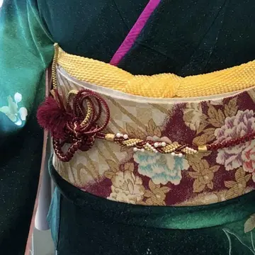 기모노 후리소데 허리띠 장식 포함