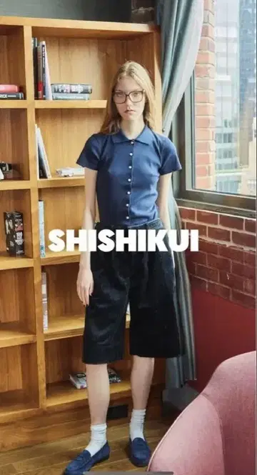 SHISHIKUI 반팔 폴로셔츠 블랙